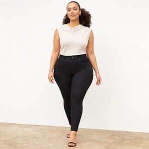 MM LAFLEUR Sammataro Better Than Denim Black Organic Cotton Jeans Pants‎ 16 NWOT